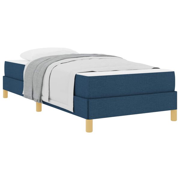 vidaXL Cama Box com colch&atilde;o Azul 80 x 200 cm tecido