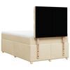 vidaXL Cama boxspring com colchão 120x190 cm tecido cor creme