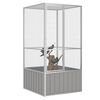 vidaXL Gaiola p/ pássaros 111x107x211,5 cm aço galvanizado cinzento