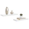 vidaXL Prateleiras de parede suspensas 2 pcs 60x23,5x3,8cm MDF branco