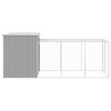 vidaXL Galinheiro com anexo 165x455x181 cm a&ccedil;o galvanizado antracite