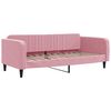 vidaXL Sofá-cama com gavetão 90x200 cm veludo rosa