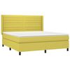 vidaXL Cama box spring c/ colch&atilde;o e LED 180x200 cm tecido verde