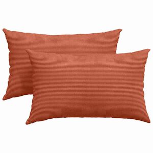 vidaXL Travesseiros de Sof&aacute; 2 pcs Laranja Vermelho 50 x 30 cm