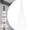 vidaXL LED &Aacute;rvore de Natal no mastro 550 LEDs Branco Frio 300 cm