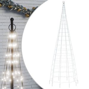 vidaXL LED &Aacute;rvore de Natal no mastro 550 LEDs Branco Frio 300 cm