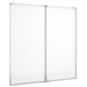 vidaXL Quadro branco magn&eacute;tico dobr&aacute;vel 80x80x1,7 cm alum&iacute;nio