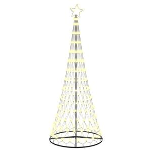 vidaXL &Aacute;rvore de Natal LED com 295 LEDs Branco quente 250 cm Metal