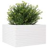 vidaXL Vaso/floreira de jardim 80x80x46 cm madeira pinho maci&ccedil;a branco