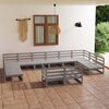 vidaXL 12 pcs conjunto lounge de jardim pinho maci&ccedil;o