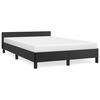 vidaXL Estrutura de cama sem castanho colch&atilde;o 120x190cm couro do falso