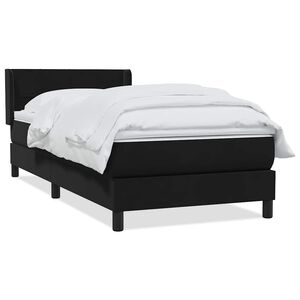 vidaXL Cama box spring com colch&atilde;o 90x210 cm veludo preto