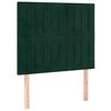 vidaXL Cama box spring c/ colch&atilde;o/LED 90x200 cm veludo verde-escuro