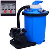 vidaXL Bomba de filtro de areia com temporizador 550 W 50 L