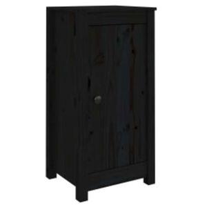 vidaXL Aparadores 2 pcs 39x35x80 cm madeira de pinho maci&ccedil;a preto