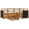 vidaXL Conjunto de Sof&aacute;s para Exterior 5 pcs Natural 59 x 59 x 37 cm