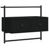 vidaXL M&oacute;vel p/ TV de parede 60,5x30x51 cm derivados de madeira preto