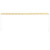 vidaXL Toldo retr&aacute;til 350x150 cm amarelo e branco
