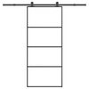 vidaXL Porta deslizante c/ conj. ferragens 90x205cm vidro ESG/alum&iacute;nio