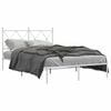 vidaXL Estrutura de cama com cabeceira 120x190 cm metal branco