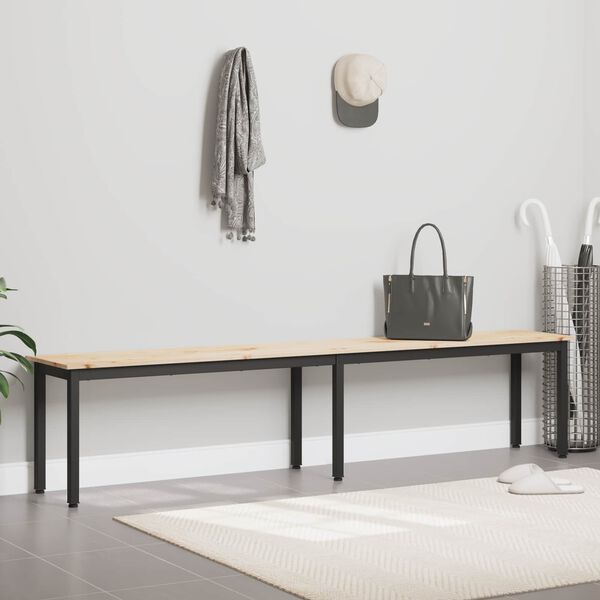 vidaXL banco Natural 200 x 35 x 45 cm Madeira de Pinheiro S&oacute;lida