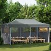 vidaXL Tenda de Festa Antracite 291 x 580 x 315 cm Tecido Oxford