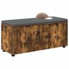 vidaXL Banco de Hall com almofada Carvalho Defumado 100 x 38 x 46 cm