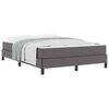vidaXL Estrutura da Cama com colch&atilde;o Cinzeto 140 x 190 cm tecido