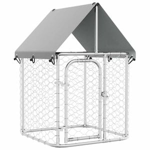 vidaXL Canil de exterior com telhado 100x100x150 cm