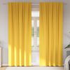 vidaXL Cortinas Blackout com Argolas 2 pcs Amarelo Mostarda