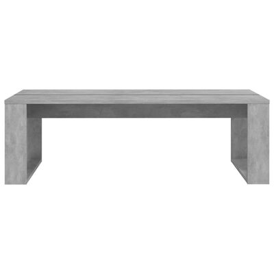 vidaXL Mesa de centro 110x50x35 derivados de madeira cinzento cimento