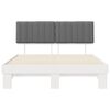 vidaXL Estrutura de Cama com Cabeceira Estofada Cinzento-claro