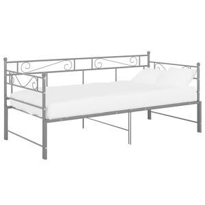 vidaXL Estrutura sof&aacute;-cama de puxar 90x200 cm metal cinzento