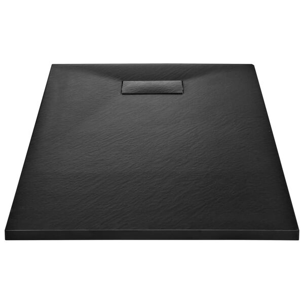 vidaXL Base de chuveiro SMC 120x70 cm preto