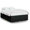 vidaXL Estrutura de cama sem colch&atilde;o 160x200 cm tecido preto
