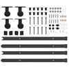 vidaXL Kit de ferragens para porta deslizante 152,5 cm aço preto