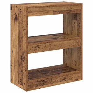 vidaXL Gabinete de Livros 2 n&iacute;veis 60 x 30 x 72 cm Madeira antiga