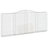 vidaXL Cesto gabi&atilde;o arqueado 400x30x160/180 cm ferro galvanizado