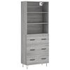 vidaXL Arm&aacute;rio alto 69,5x34x180 cm derivados de madeira sonoma cinza