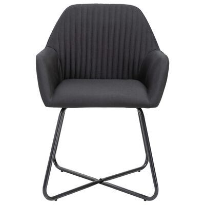 vidaXL Cadeiras de jantar 6 pcs tecido preto