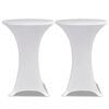 vidaXL Toalha de Mesa el&aacute;stica &Oslash;80, Branca / 2 pe&ccedil;as