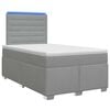 vidaXL Cama box spring com colch&atilde;o Cinzento-claro 120 x 200 cm Tecido