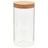vidaXL Frascos de vidro com tampas de cortiça 6 pcs 1100 ml