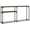 vidaXL Mesa consola 145x22,5x75cm derivados madeira carvalho castanho
