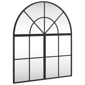 vidaXL Espelho de parede arqueado 60x70 cm ferro preto