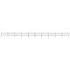vidaXL Cerca de jardim com arco superior em a&ccedil;o 1673x80 cm preta