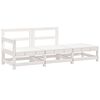 vidaXL 3 pcs conjunto lounge de jardim madeira de pinho maci&ccedil;a branco
