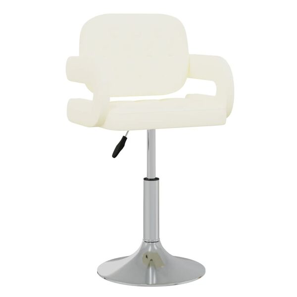 vidaXL Banco de bar couro artificial cor creme