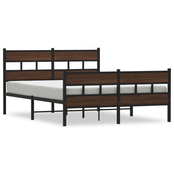 vidaXL Cama sem colch&atilde;o com cabeceira e p&eacute;s 140x190 cm
