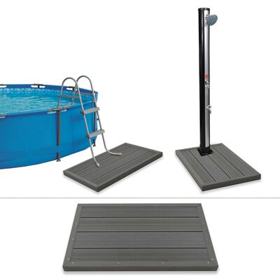 vidaXL Estrado para chuveiro solar/escada de piscina em WPC